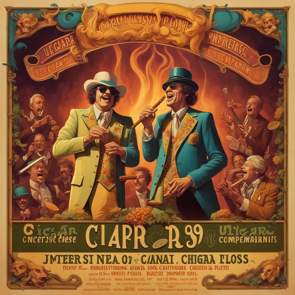 1970s Concert Poster: Gross Men Promote Oddities