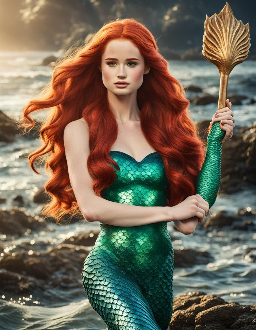 Madelaine Petsch as Athletic Mermaid Ariel