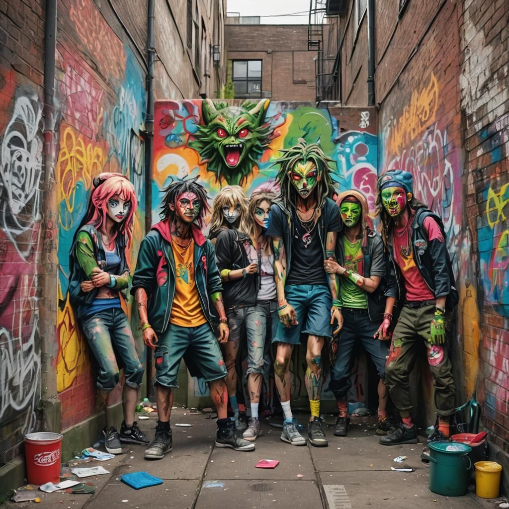 Sailor Moon and Refugees Clash in Street Art