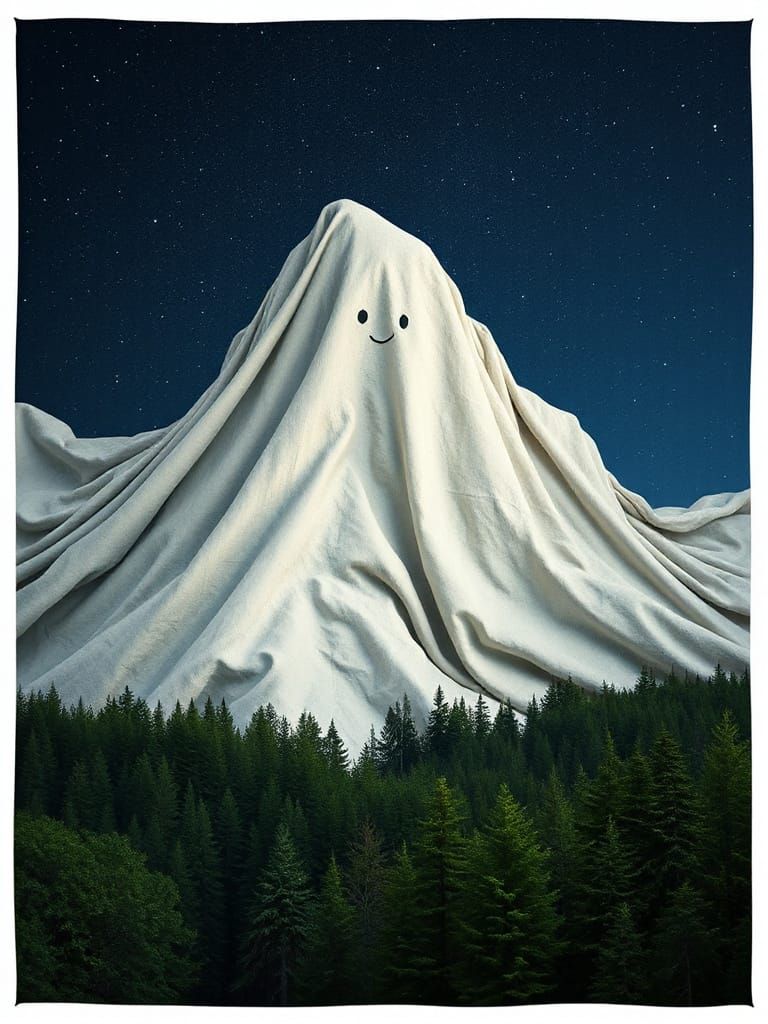 Whimsical Mountain in Rustic Linen, Set Amidst Lush Forests ...