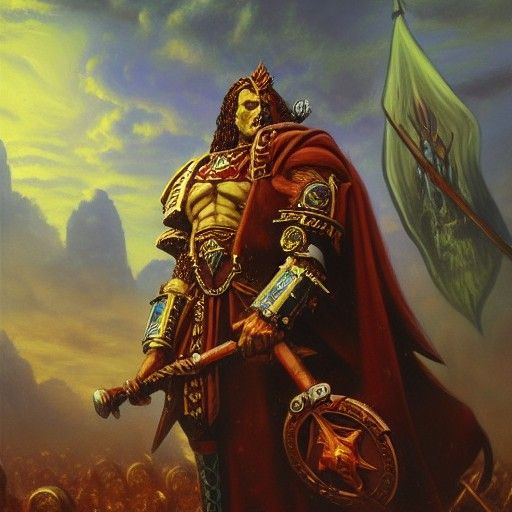 Warhammer Necromancer in Oil Painting Style