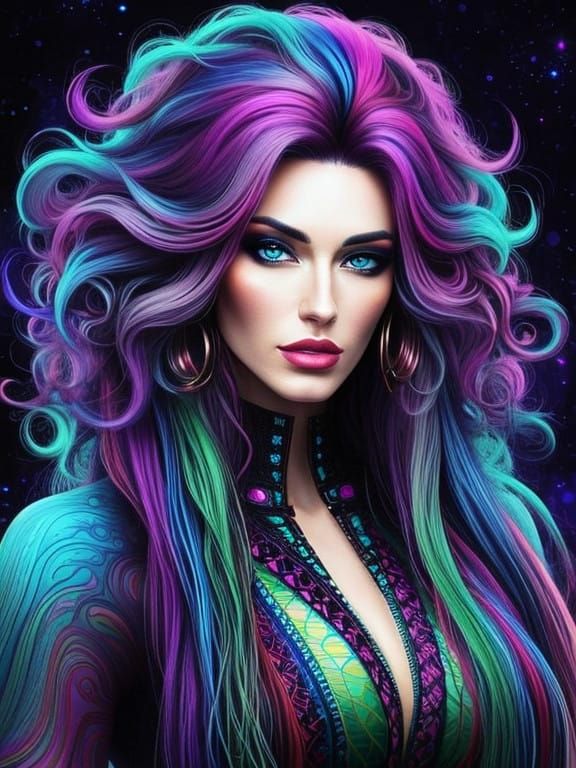 Psychedelic hair
