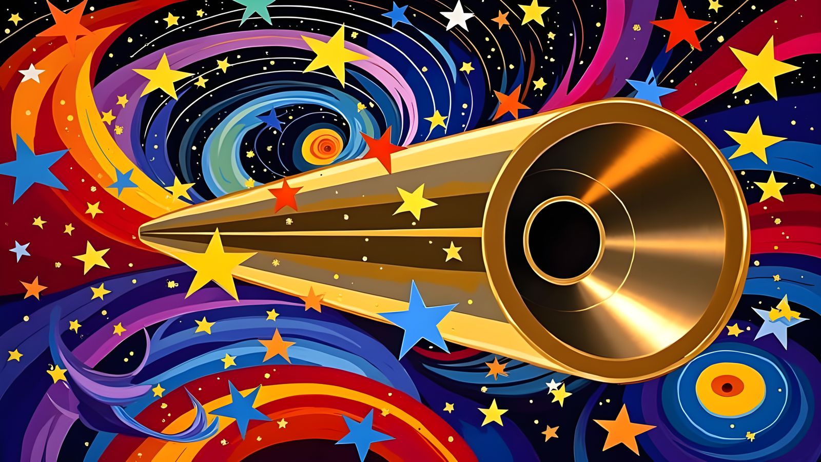 Surreal Abstract Landscape with Mirror Cylinder and Swirling...