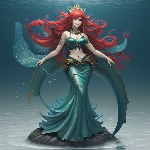 Mermaid Siren's Lament in Anime Style