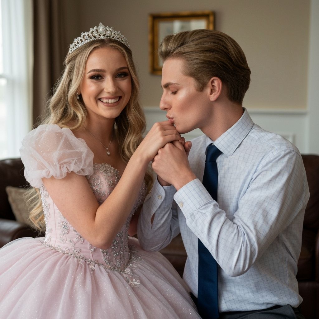 Young Couple Shares Intimate Hand Kiss in Soft Light