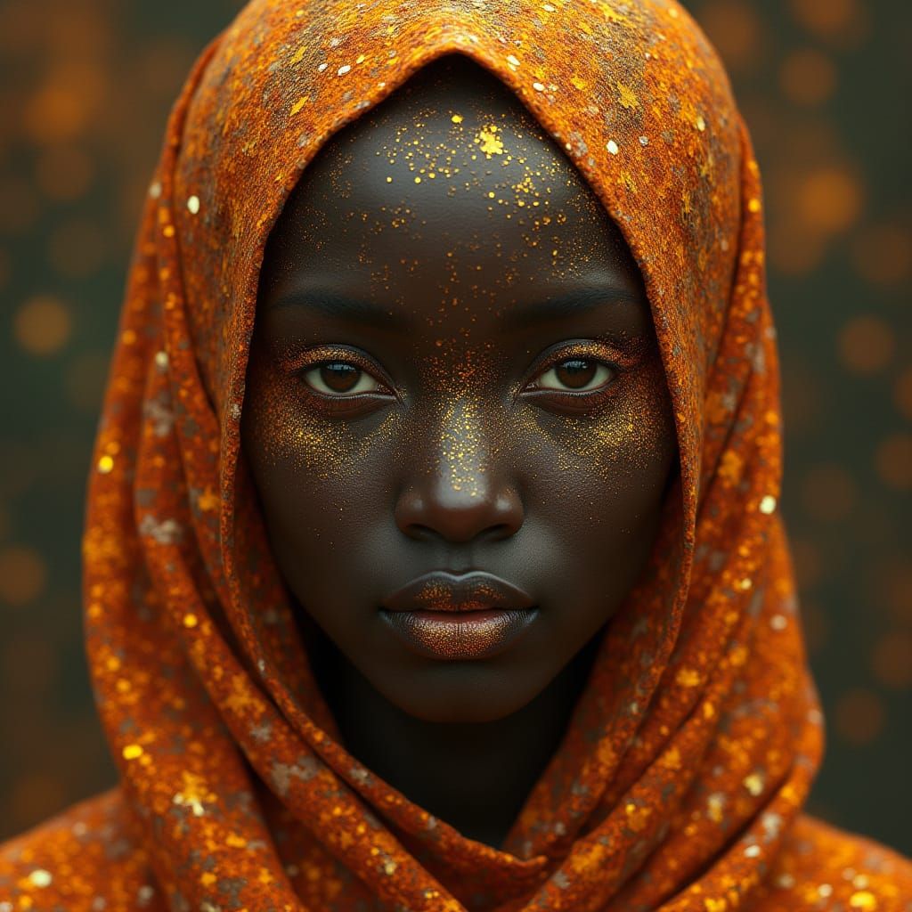 Glowing Sudanese Folklore in Vibrant Complimentary Hues