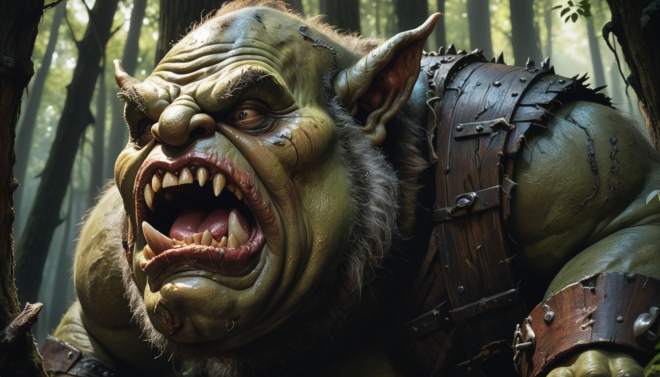 Ogre in Dark Woods: a Photoreal Fantasy