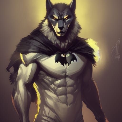 Hyperdetailed Werewolf Batman Portrait in Dynamic Lighting