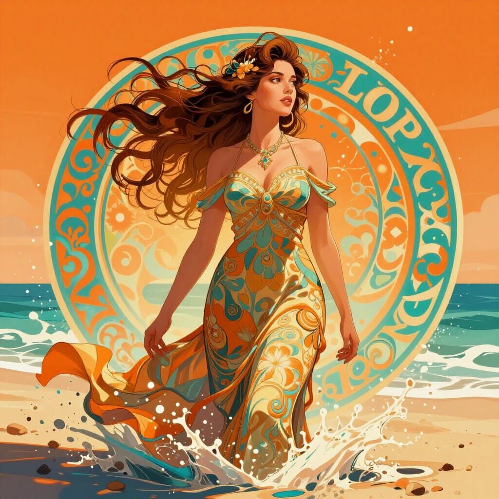 Caricature Artist on Beach in Dynamic Lighting