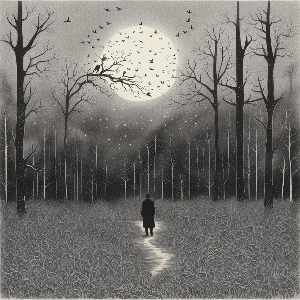 Evocative Image of Solitary Figure