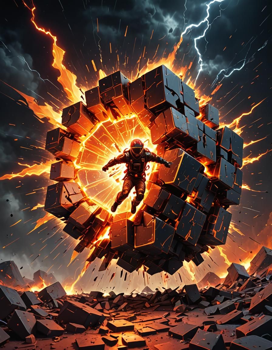 Glitch Art Star Explosion: Speed and Chaos