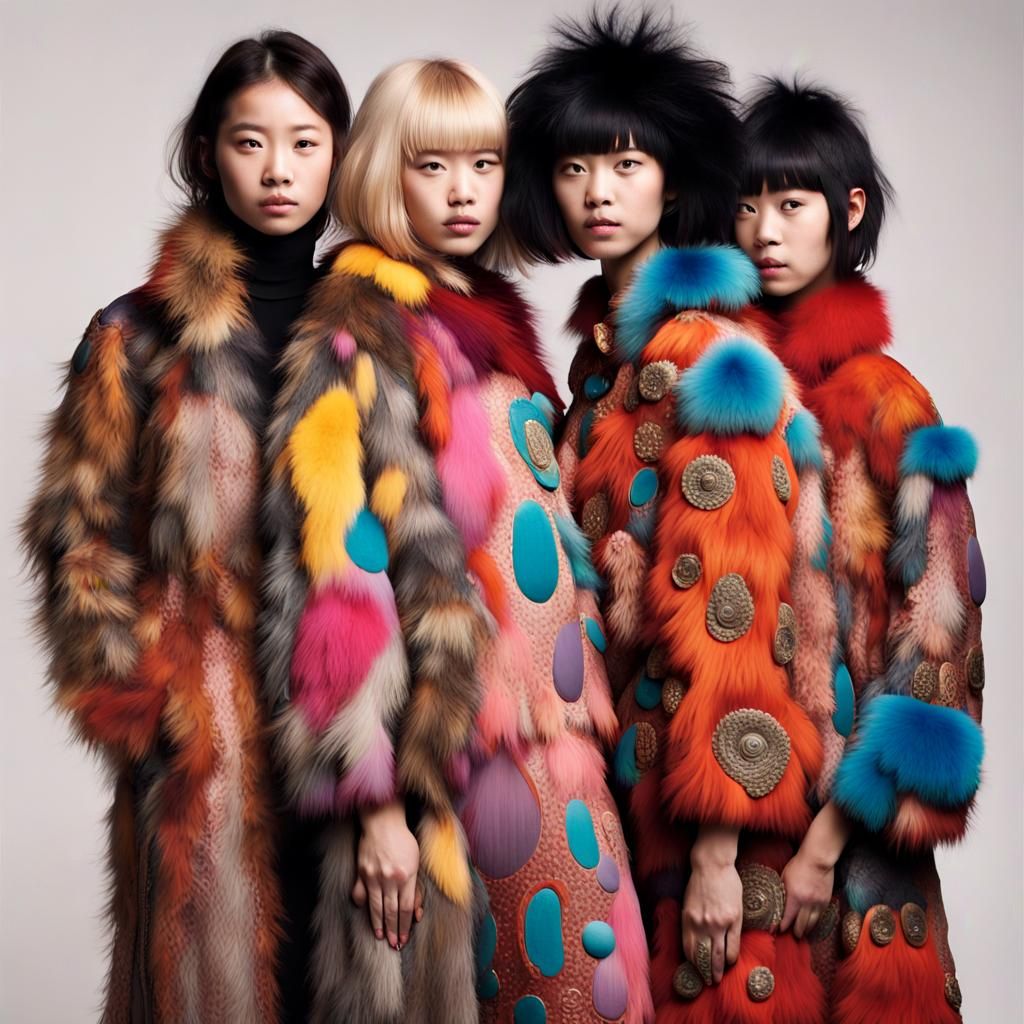 Hairy Jacket Fashion Show in Sci-Fi Style