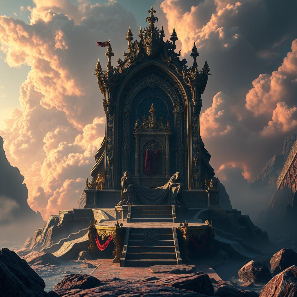 God's Cosmic Realm in Vibrant Splendor