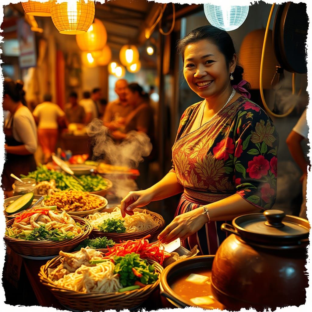 Thai Food Night Market Stall