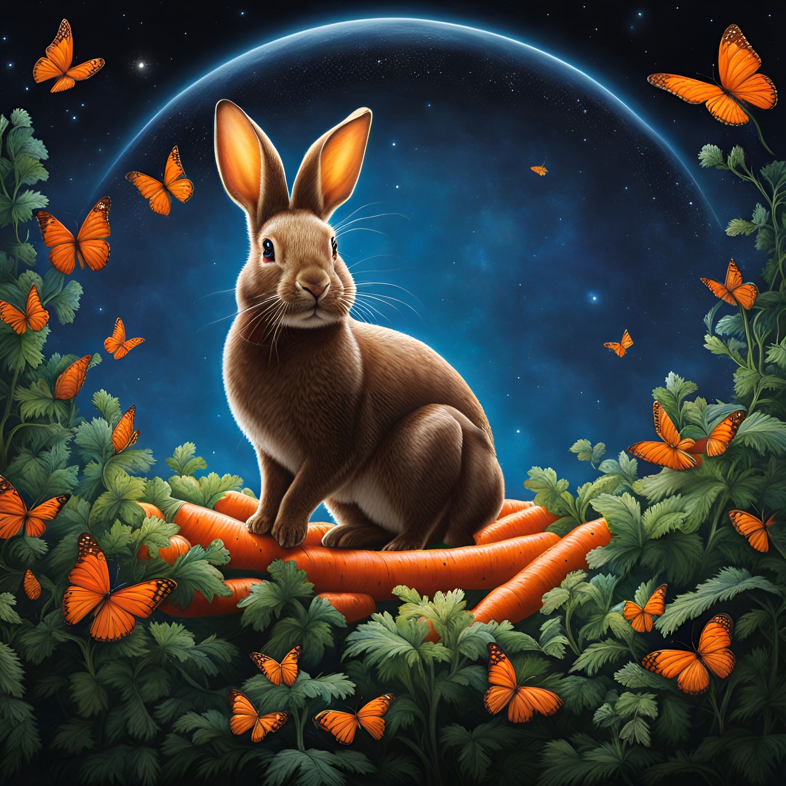 Event Horizon Rabbit Carrot Butterfly