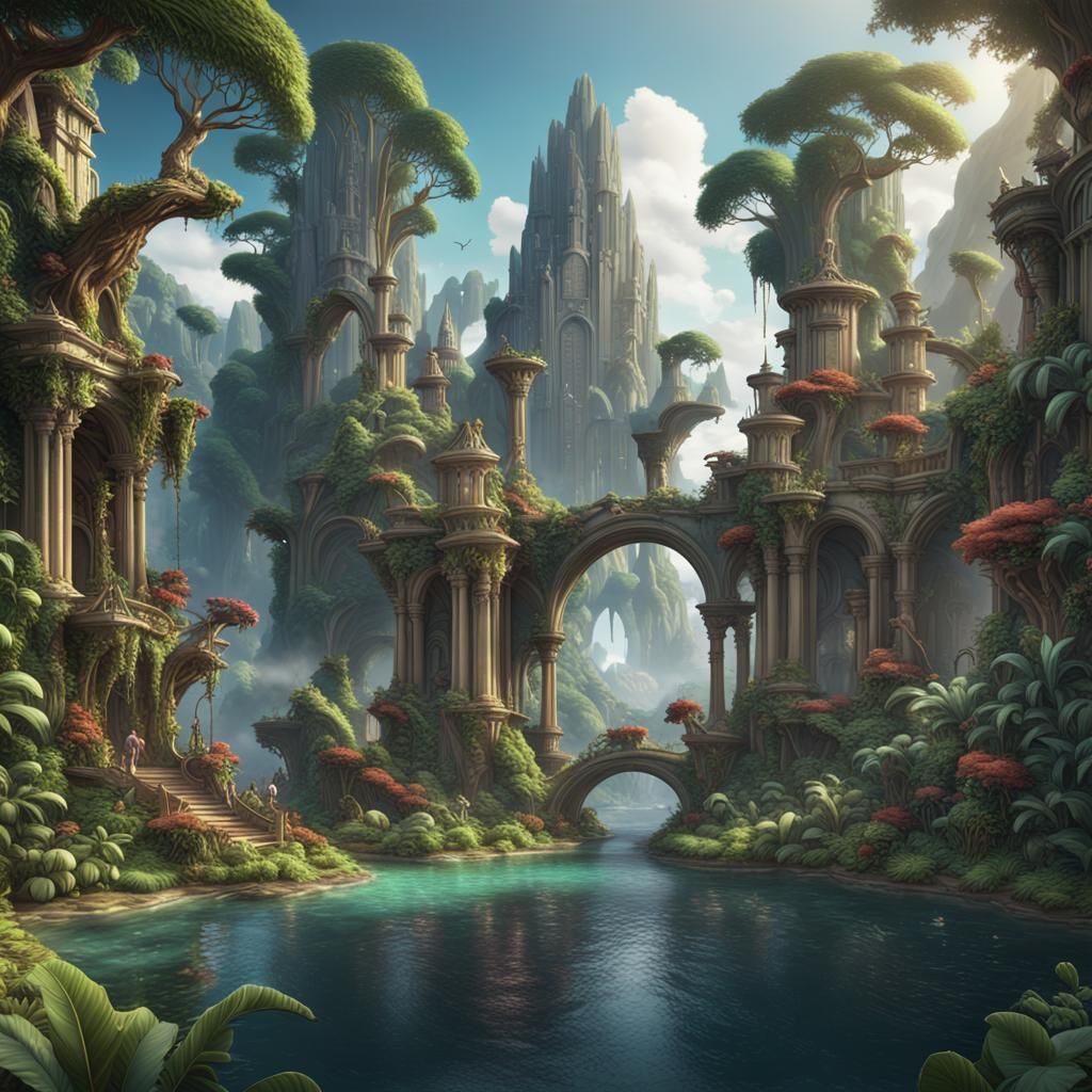 Fantastical Garden of Eden on Avalon Island