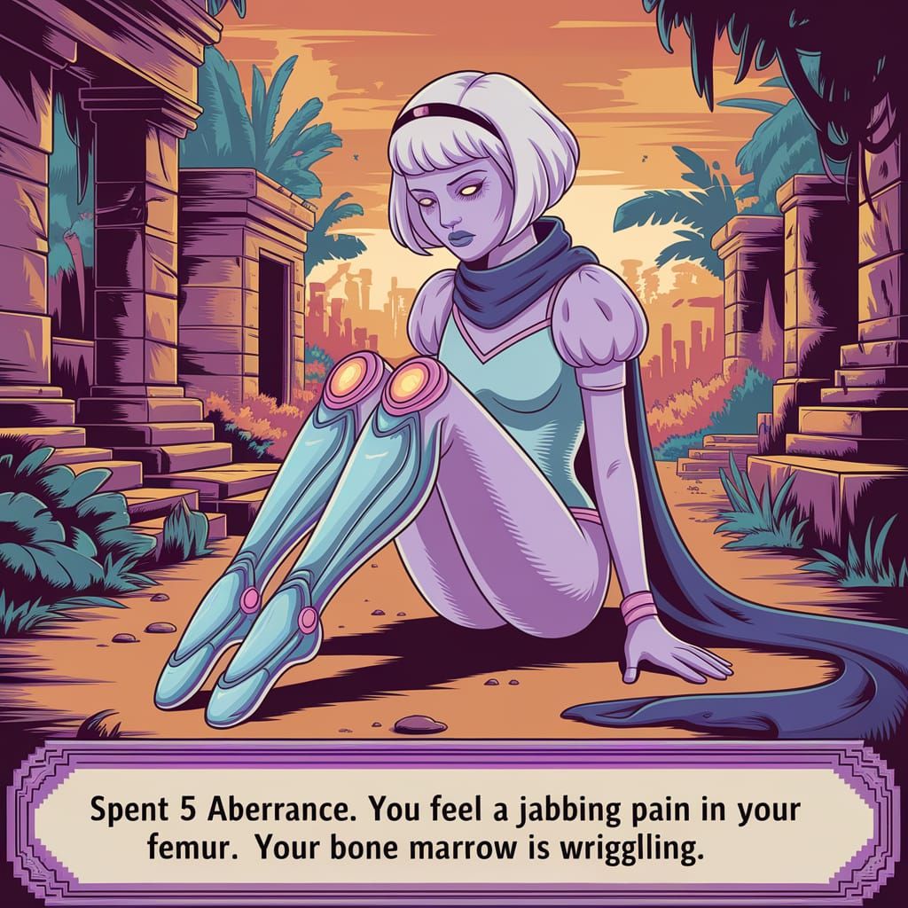 Warlock Princess in Pixel Art RPG Stat Screen