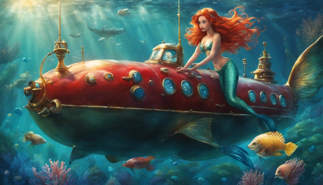 Mermaid and Submarine