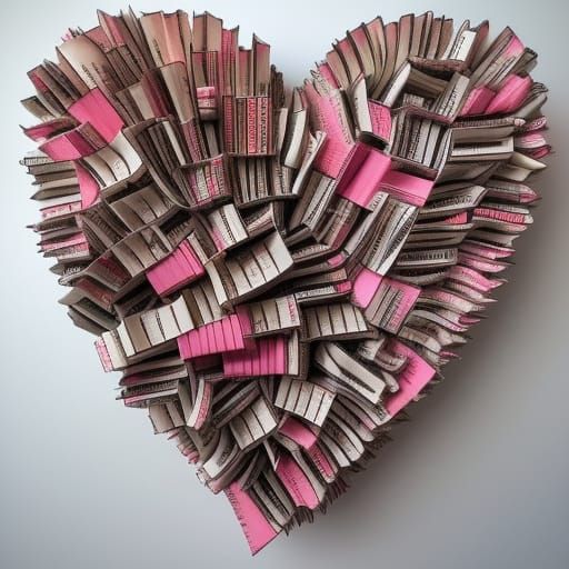 Mechanical Heart Made of Love Books in 8K
