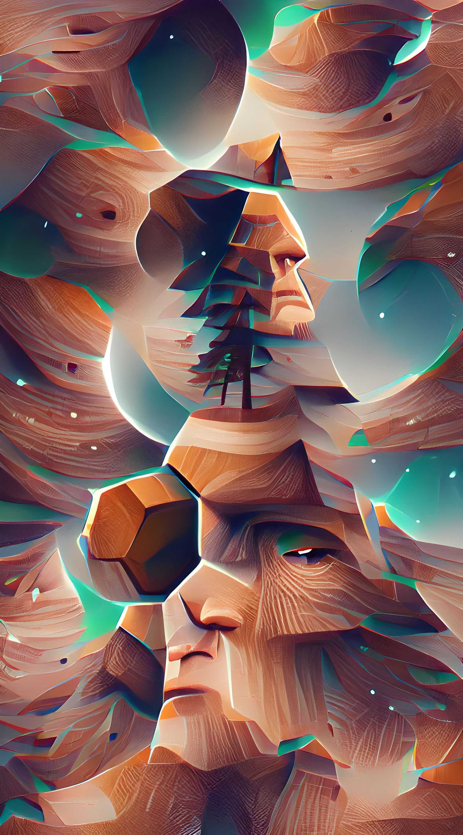 Geometric Sequoia Tree Artstation Design