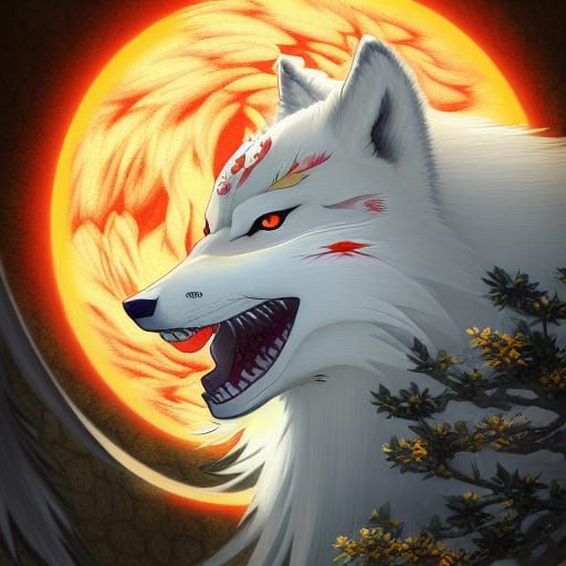 Ōkami Amaterasu: Cinematic Digital Painting