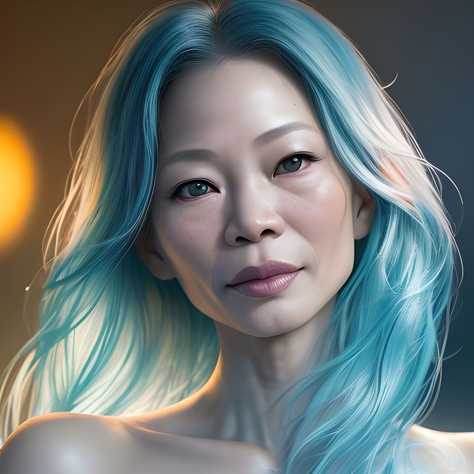 Elderly Woman with Draconic Features: Professional Portrait