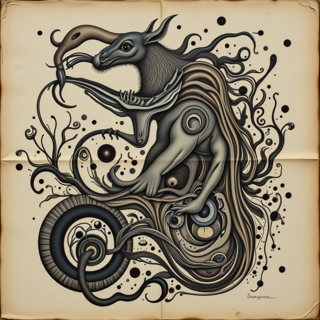 Abstract Textures with Coffee Stain Effect