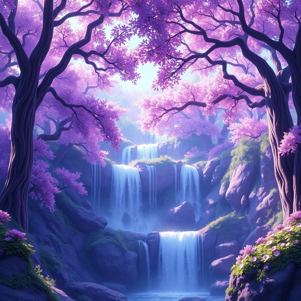 Vibrant Purple Oasis