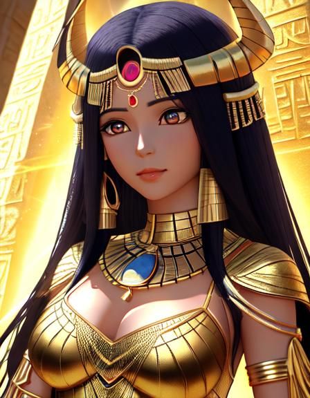 Hathor: Egyptian Goddess in 3D Hieroglyph