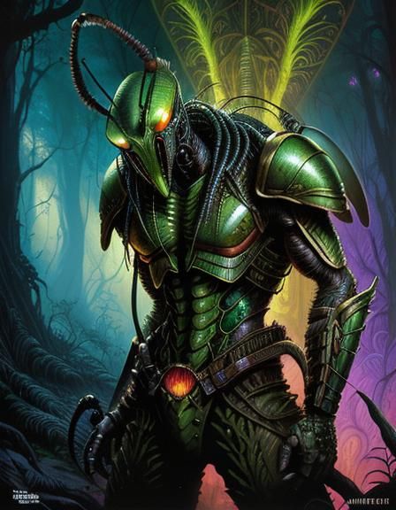 Thri-Kreen Warrior Mantis, By Nita Engle and Josephine Wall ...