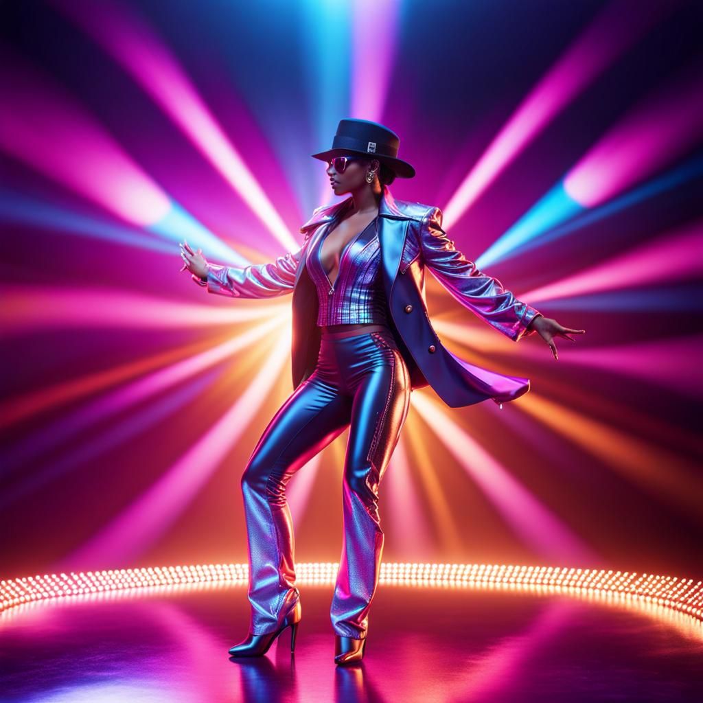 Disco Dancer in 3D Digital Art