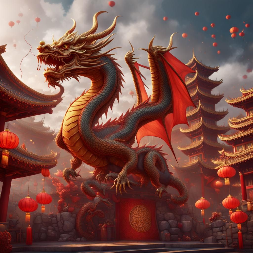 Spectacular Lunar New Year Dragon Show in Deep Color