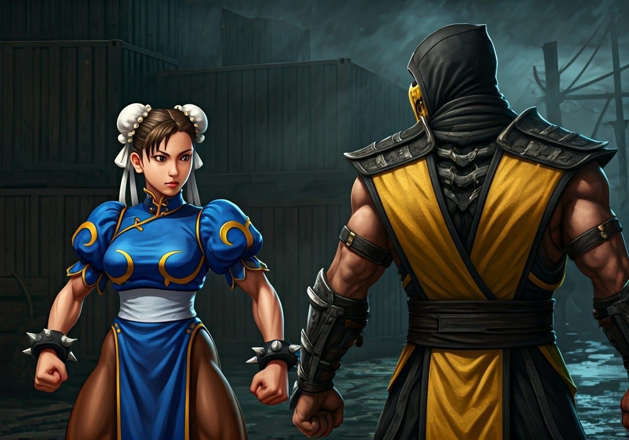 Chun-Li vs Scorpion: Hyperrealistic 90s TV Show