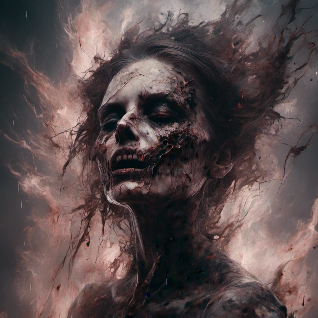 Cursed Ghoul Portrait in Surrealist Style