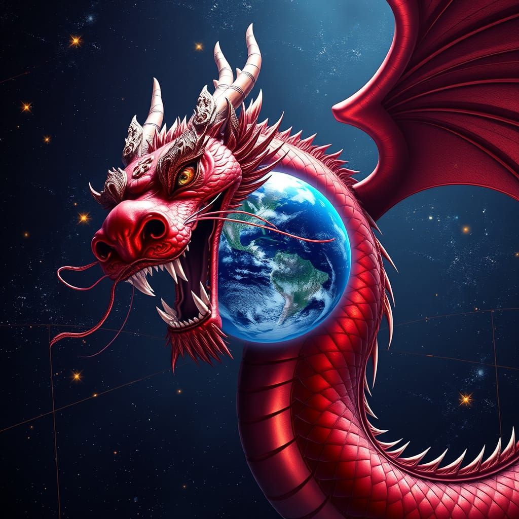 Hyper-Realistic Chinese Dragon Holds Planet Earth in Epic Re...