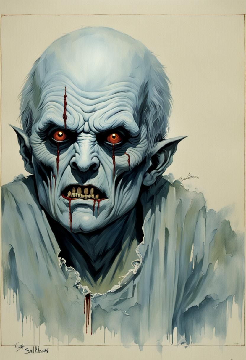 Salem's Lot Vampire in Doré-Rutkowski Style