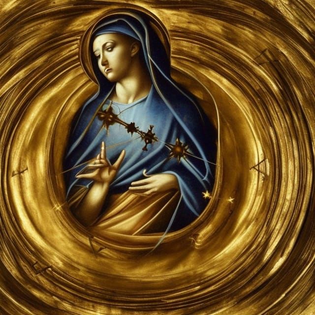 Ethereal Religious Art: Saints in Cosmic Liminal Space