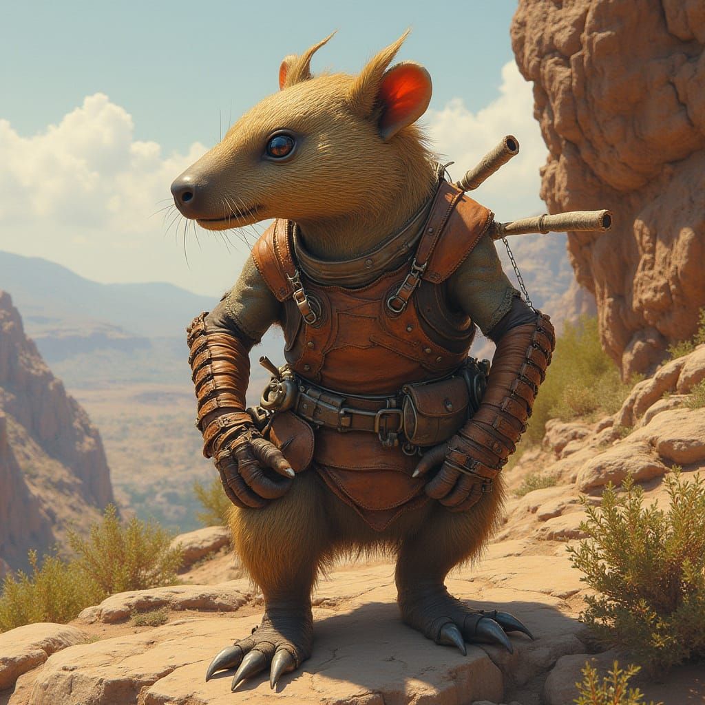 Armadillo-Capybara-Honey Badger Hybrid Wears Ancient Armor i...