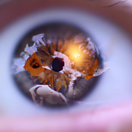 Hyperrealistic Destroyed Eye in Macro Detail