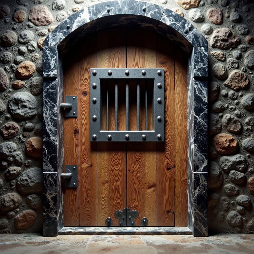 Antique Tasmanian Oak Dungeon Door