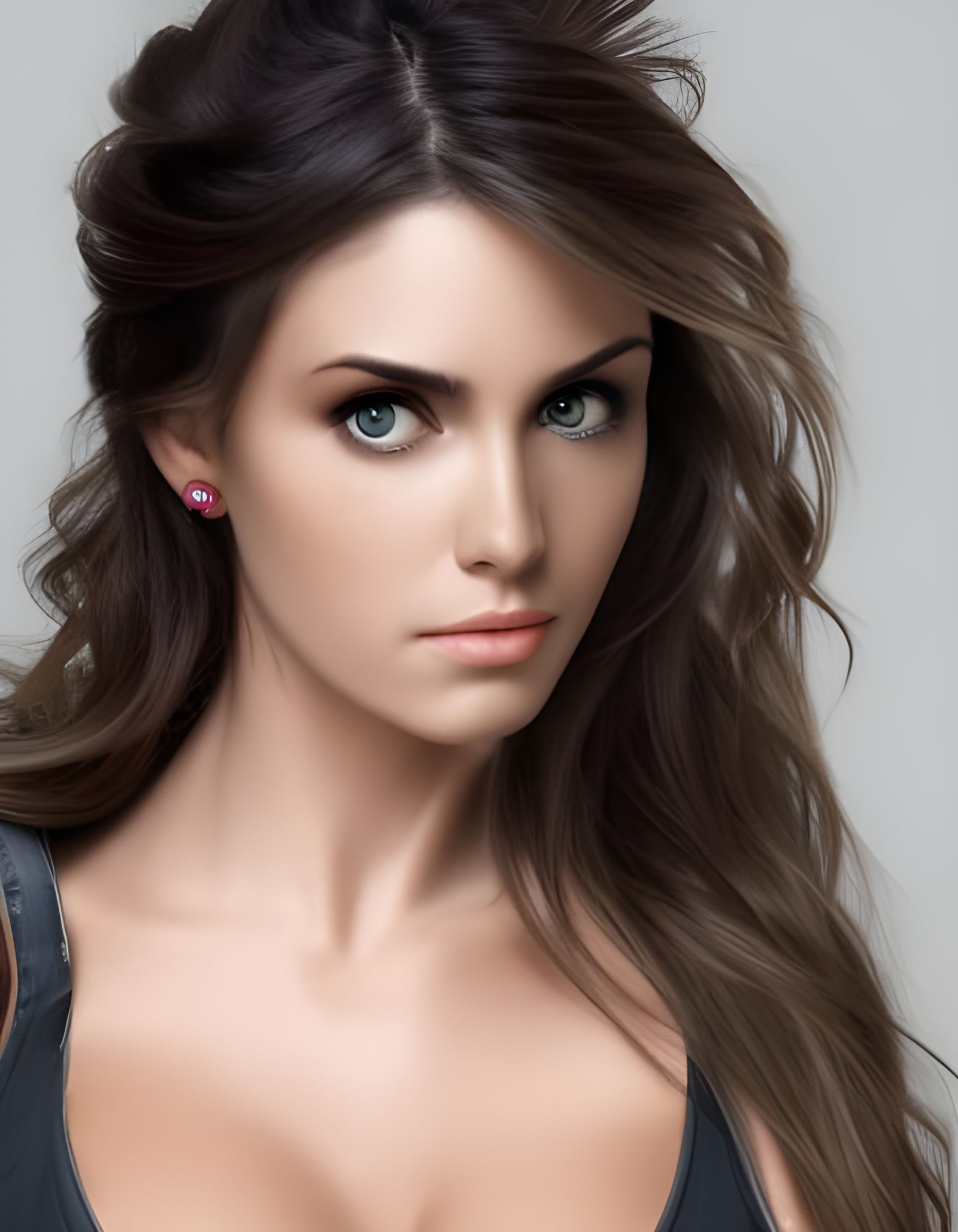 Attractive Woman, Hyperdetailed Digital Portrait