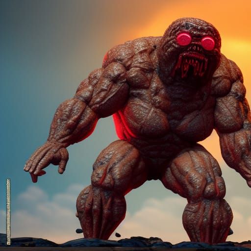 Cyberpunk Zombie Army of Musclebound Monsters