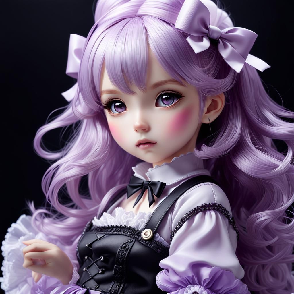 Kawaii Doll in Pastel Colors with Soft Lighting