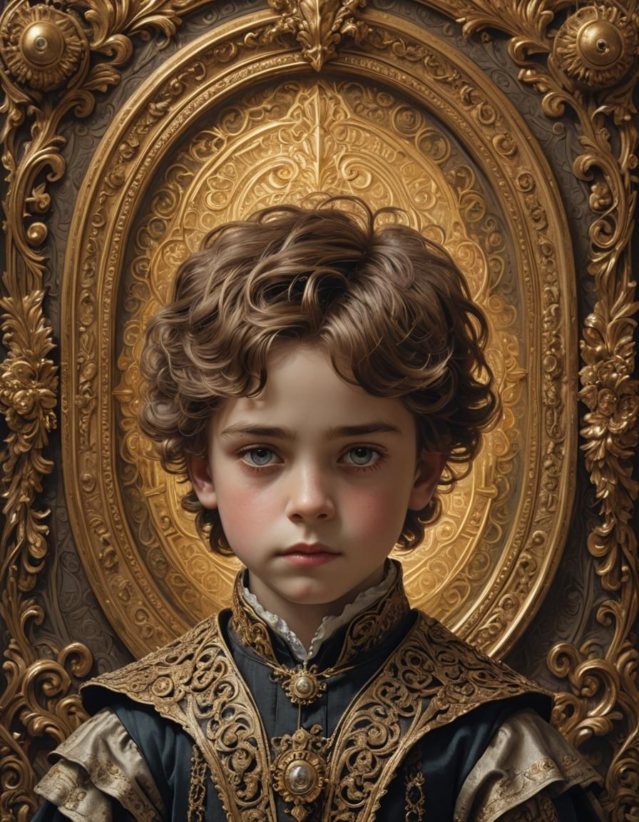 Victorian Boy Portrait in Cinematic Style