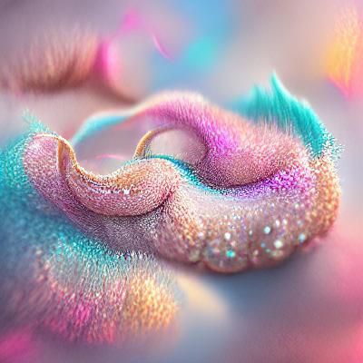 Glittering Pastel Curl in 8k Resolution