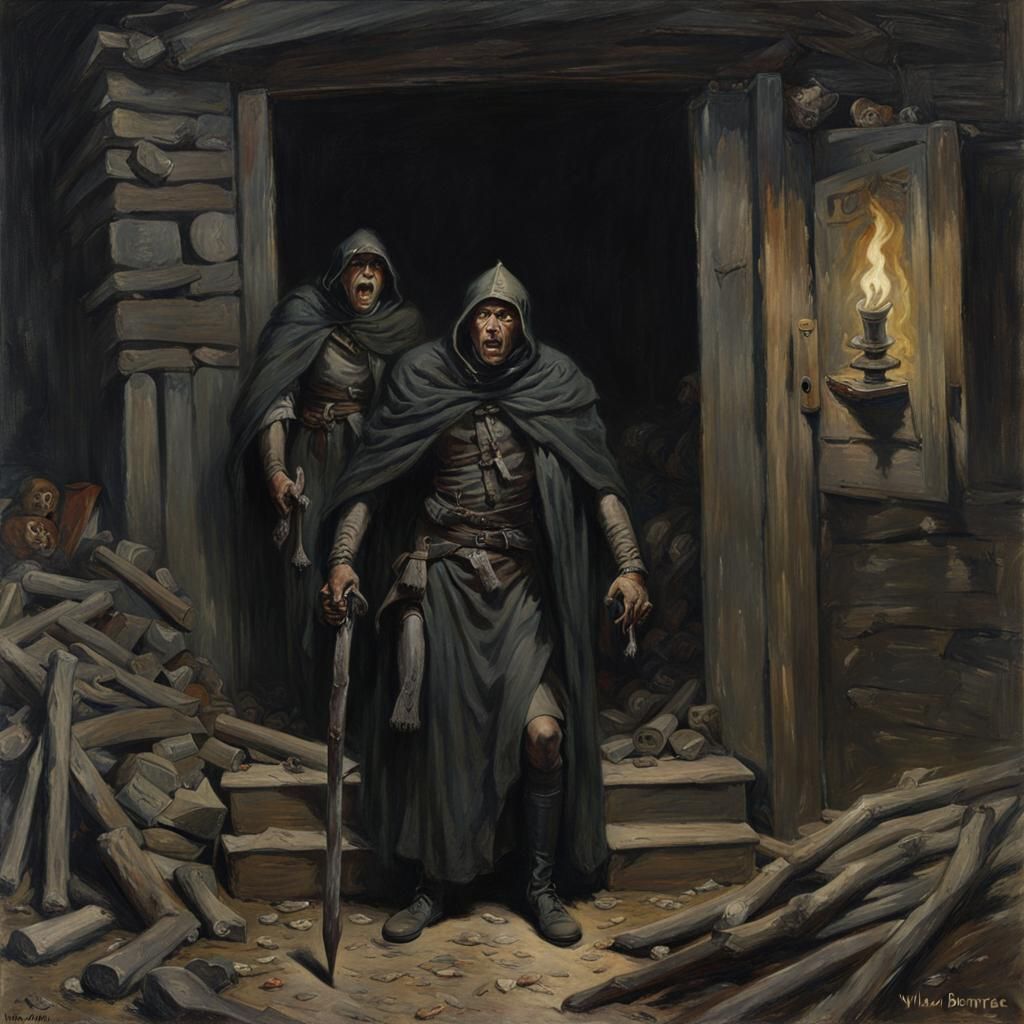 Grimdark Military Scene as Historical Painting