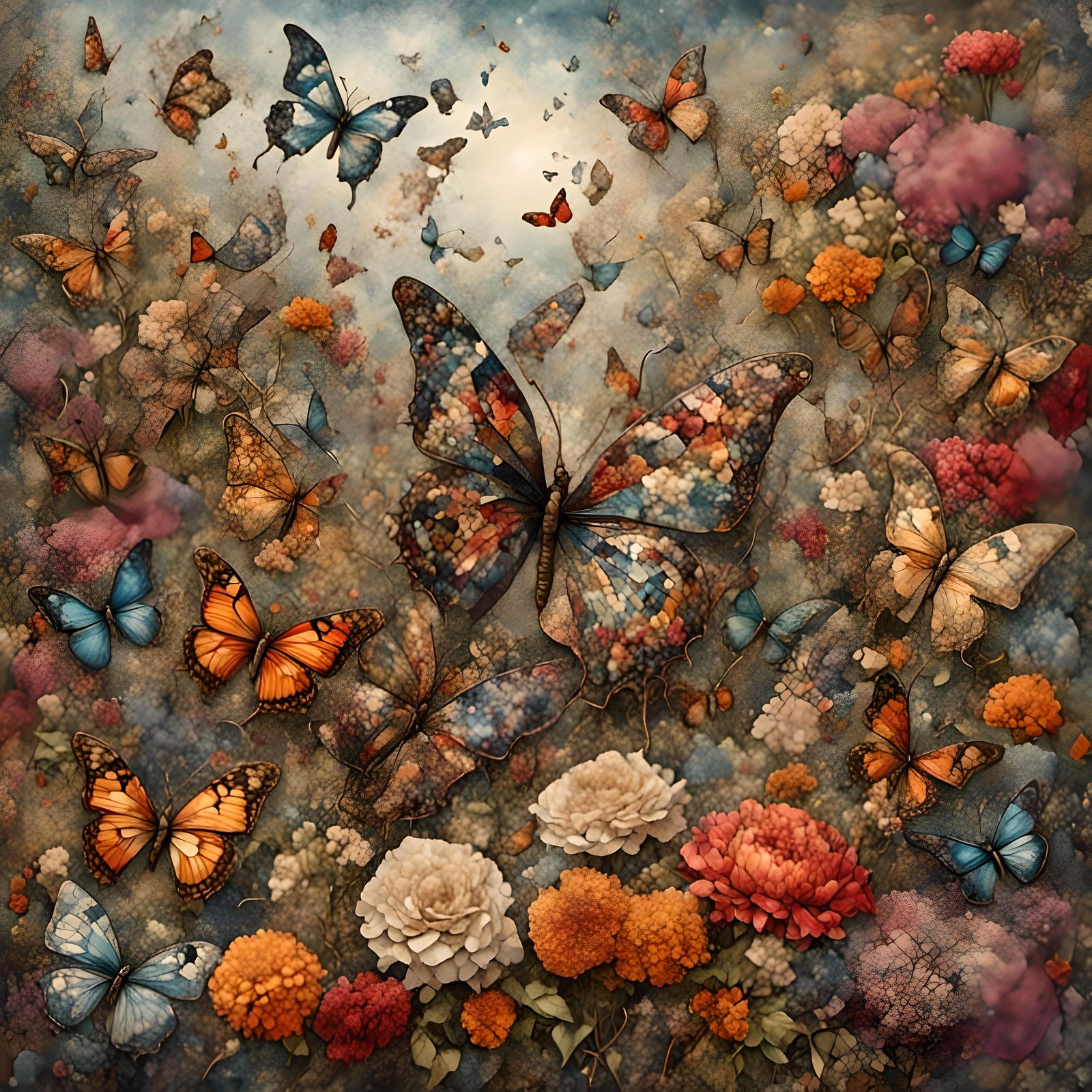 Garden of Flowers: 3D Tapestry Painting