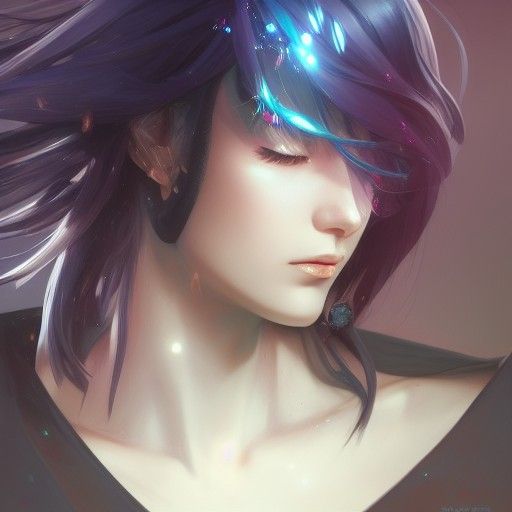 Hyperdetailed Cyberpunk Anime Portrait in 8K