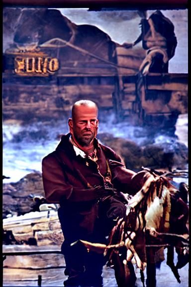 Bruce Willis as Western Legend Portrait