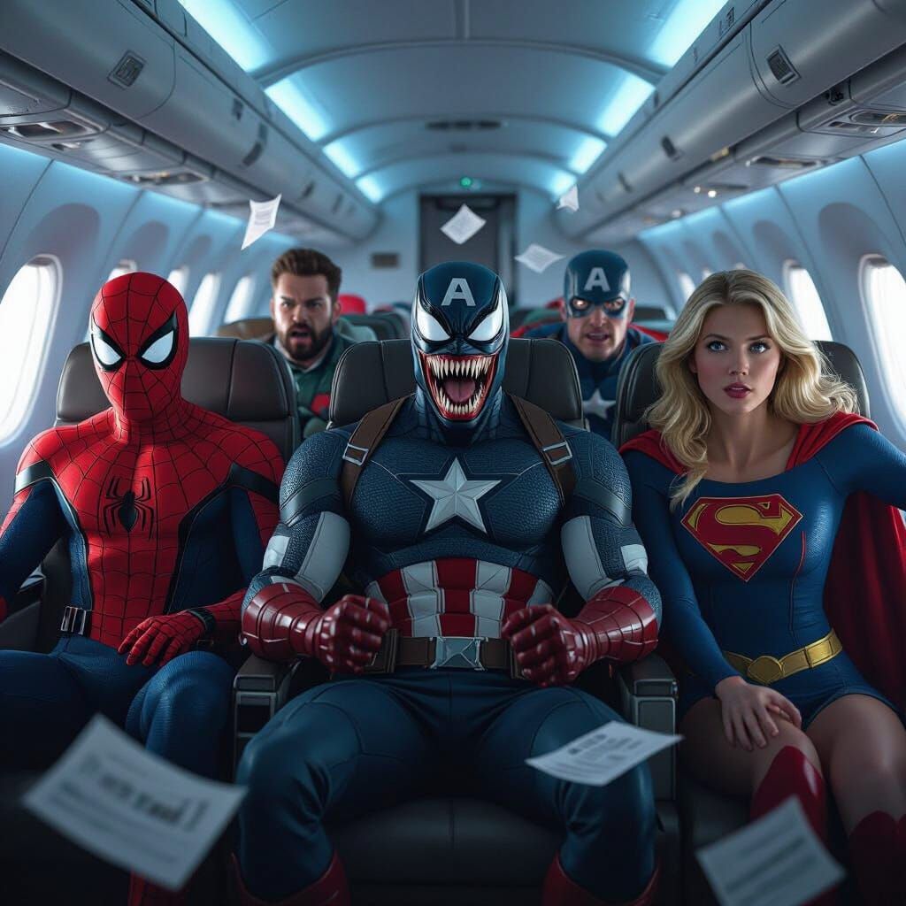 Superheroes in Turbulent Flight: Fear and Chaos Aboard Plane